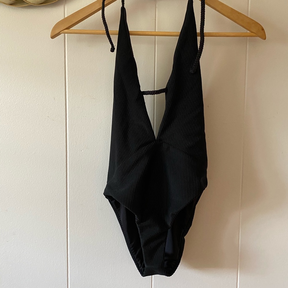 Frankies Bikinis black Lily one piece swimsuit